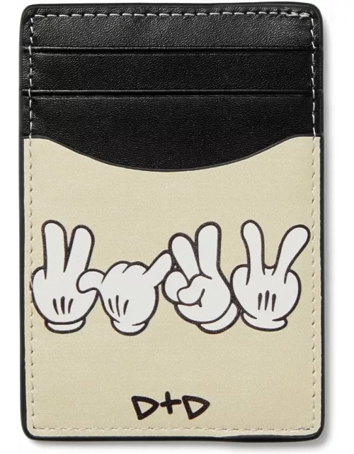 Duke + Dexter, Premium Leather Card Holder I in Sketch Print