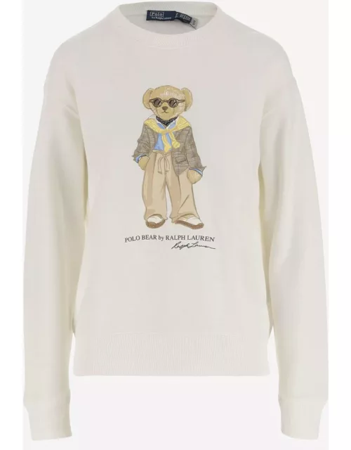 Ralph Lauren Cotton Blend Polo Bear Sweatshirt