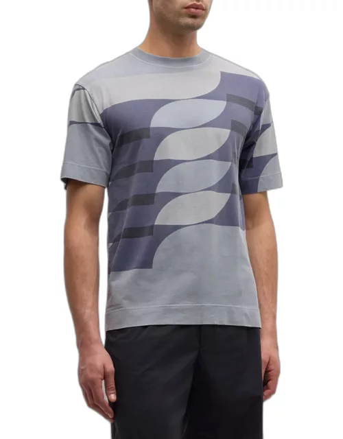 Men's Heli Printed Crewneck T-Shirt