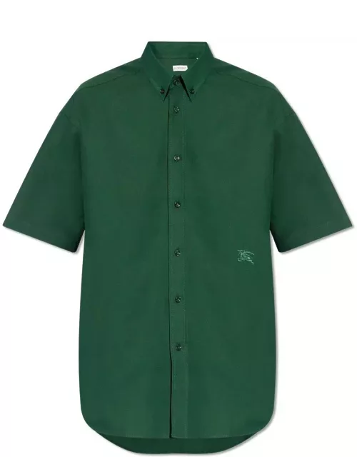 Burberry Logo-embroidered Short Sleeved Shirt