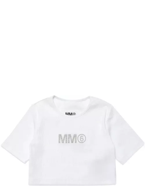 MM6 Maison Margiela Glitter Logo-printed Crewneck T-shirt