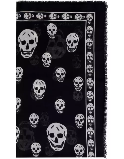 Alexander McQueen Scarf With Skull Print All-over