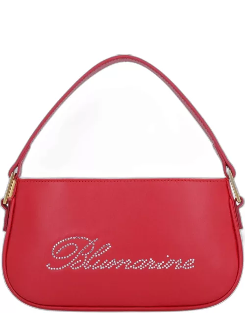 Blumarine Logo Rhinestone Embellished Shoulder Bag