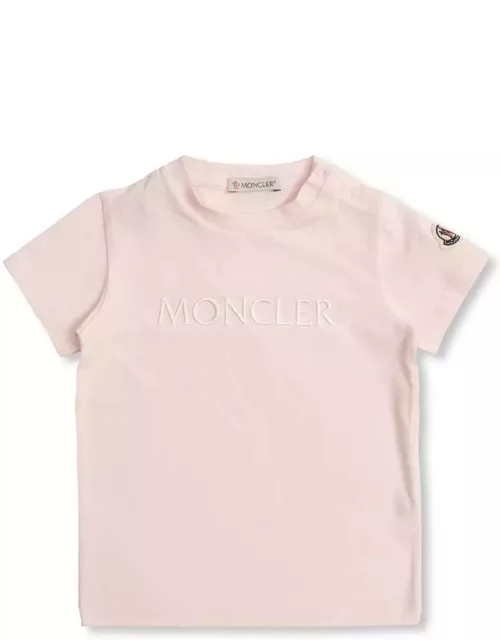 Moncler Logo-embroidered Crewneck T-shirt