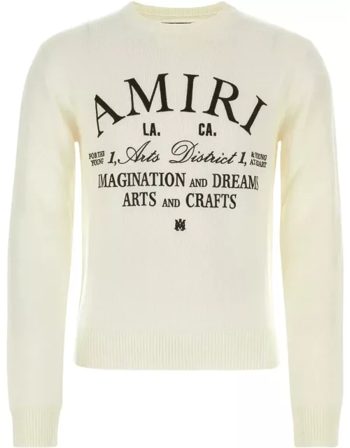 AMIRI Ivory Wool Blend Arts District Sweater