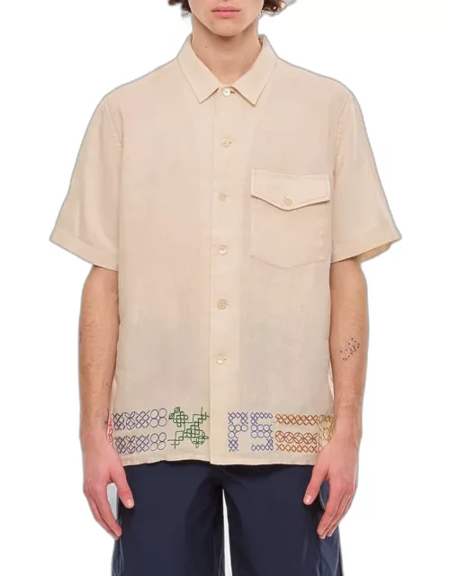 PS Paul Smith Casual Fit Embroidery Shirt Beige