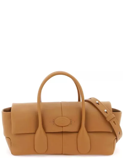 TOD'S "Di Bag Reverse EW Flap Leather Handbag in