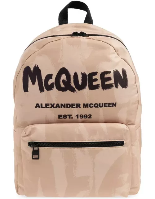 Alexander McQueen Graffiti-logo Metropolitan Backpack