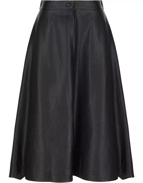 Balenciaga A-line Draped Midi Skirt