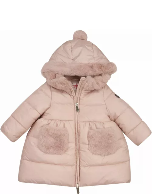 Il Gufo Long Jacket With Hood And Pompo