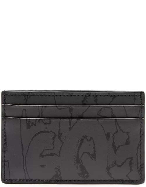 Alexander Mcqueen Logo-print Leather Card Holder - Black
