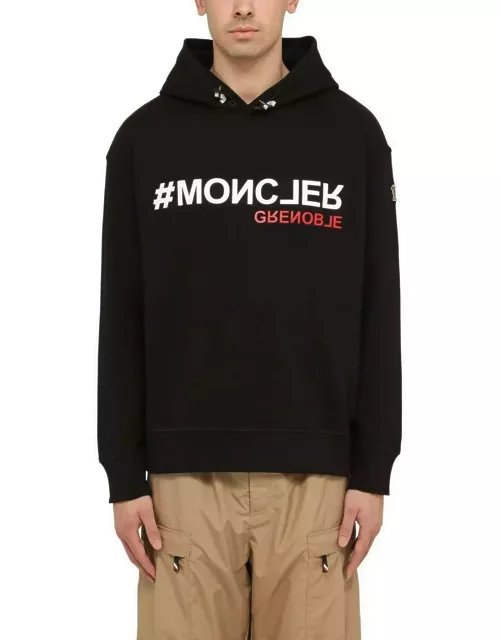 Moncler Grenoble Black Cotton Sweatshirt With Logo