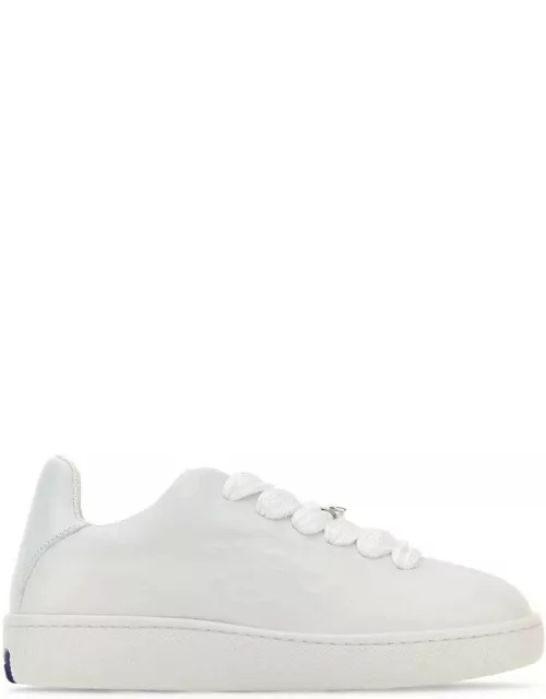Burberry White Leather Box Sneaker