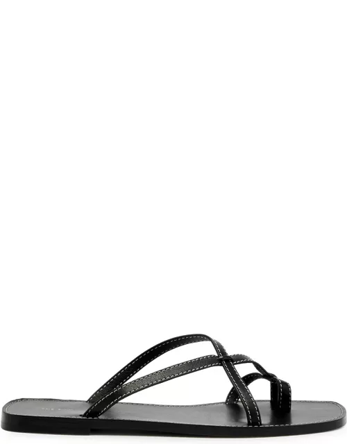 The Row Link Leather Sandals - Black - 37 (IT37 / UK4)