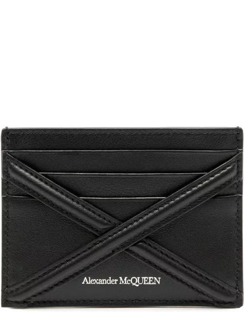 Alexander Mcqueen Harness Leather Card Holder - Black