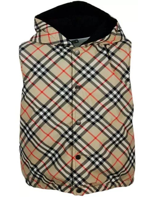 Burberry Vintage-check Reversible Hooded Padded Gilet