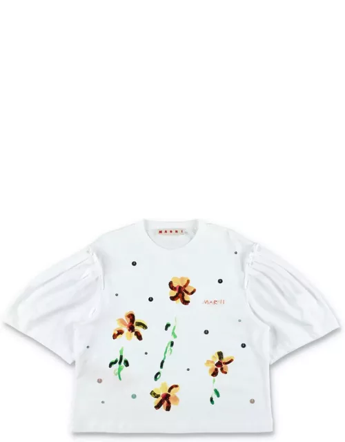 Marni Sequin Flower T-shirt