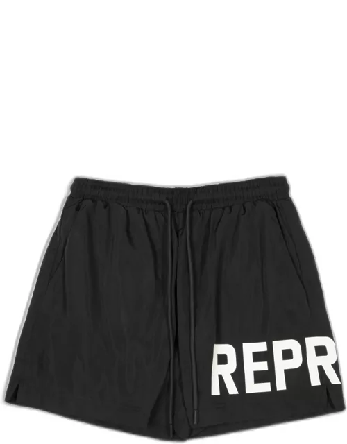 Represent Swim Short Black nylon swim shorts with logo - Swim Short