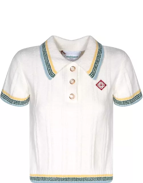 Casablanca Polo Shirt With Decorative Button