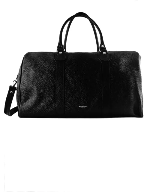 Avenue 67 Black Leather Duffel Bag