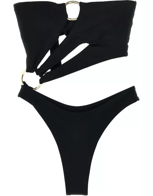 Louisa Ballou strapless Sex Wax One-piece Swimsuit