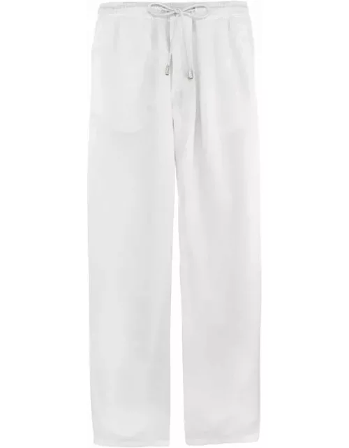 Men Linen Pants Solid - Pant - Pacha - White