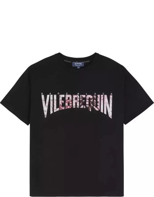 Men T-shirt Bandana Logo Printed - Vilebrequin X Bape® Black - Tee Shirt - Tape - Black