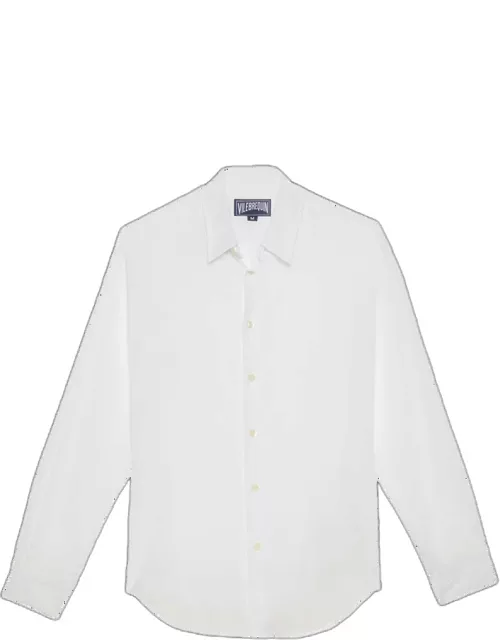 Unisex Cotton Voile Lightweight Shirt Solid - Shirt - Caracal - White