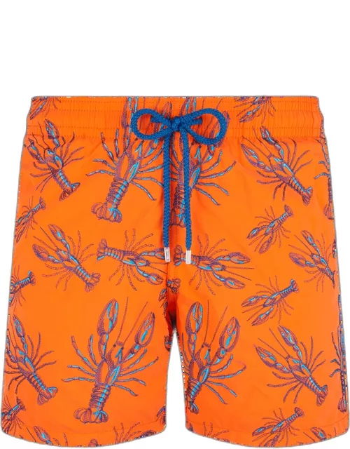 Men Embroidered Swimwear Lobsters - Limited Edition - Swimming Trunk - Mistral - Orange