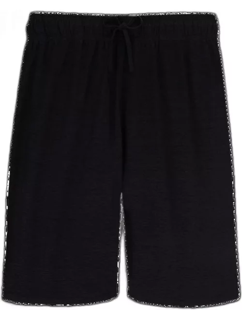 Unisex Linen Bermuda Shorts Solid - Bermuda - Bolide - Black
