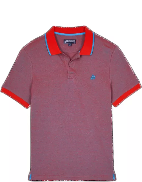 Men Cotton Changing Color Pique Polo Shirt - Polo - Palan - Blue