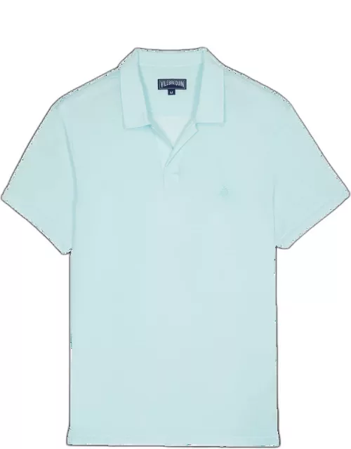 Men Tencel Polo Shirt Solid - Polo - Pirinol - Blue