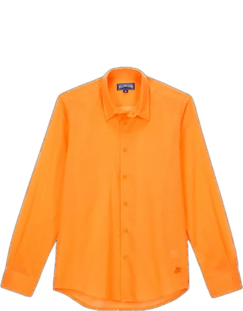 Unisex Cotton Voile Lightweight Shirt Solid - Shirt - Caracal - Orange