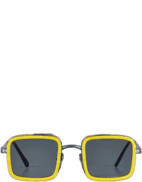 White Tulipwood Women And Men Sunglasses - Vbq X Shelter - Sunglasses - Valentin - Yellow