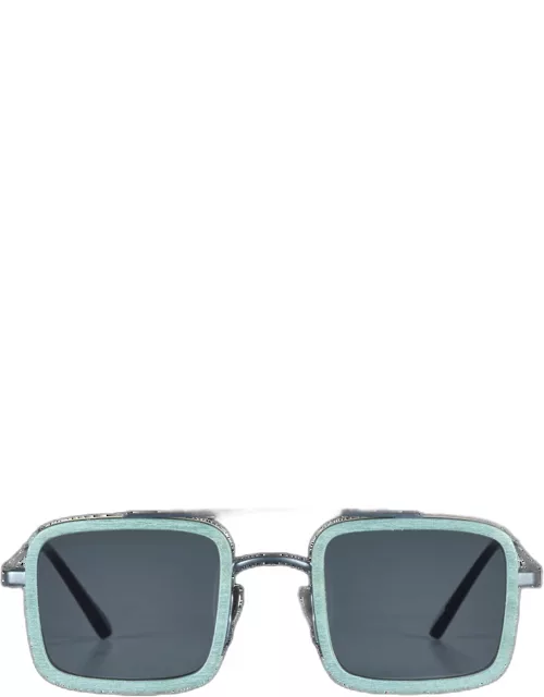 White Tulipwood Women And Men Sunglasses - Vbq X Shelter - Sunglasses - Valentin - Blue