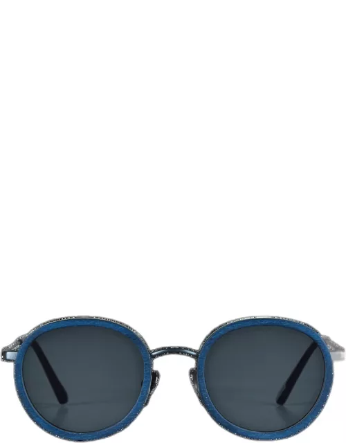 White Tulipwood Women And Men Sunglasses - Vbq X Shelter - Sunglasses - Victoire - Blue