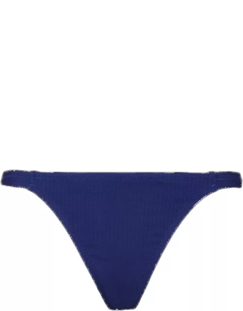 Women Tanga Bikini Bottom Plumetis - Swimming Trunk - Fraz - Blue