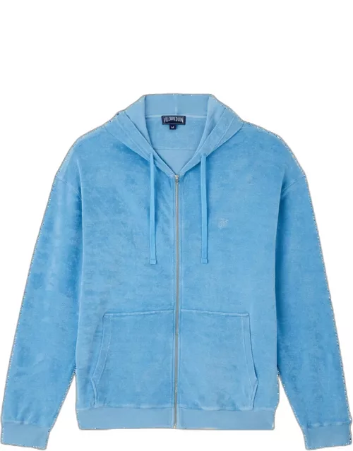 Men Terry Sweatshirt Solid Mineral Dye - Sweater - Jibe - Blue