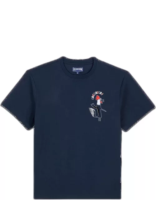 Men Organic Cotton T-shirt Cocorico! - Tee Shirt - Ted - Blue
