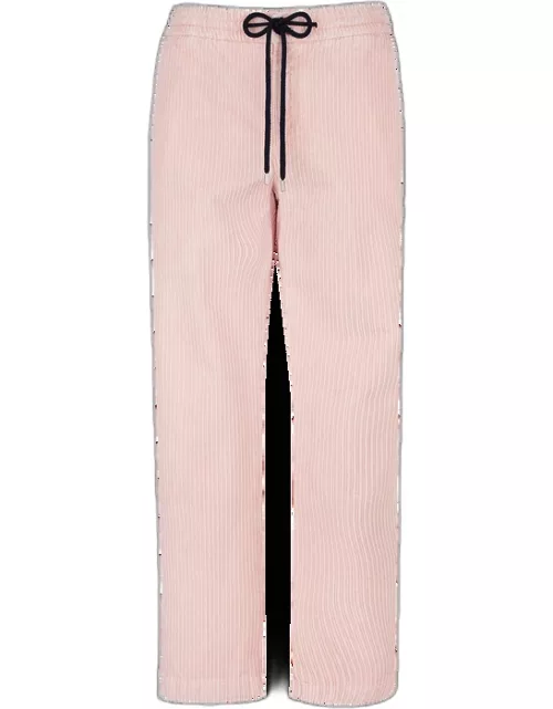 Men Large Lines Corduroy Jogger Pants Vintage - Jeans - Clemence - Pink