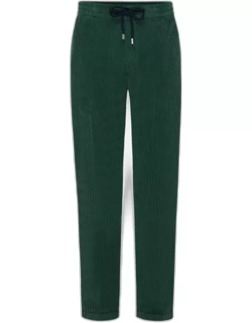 Men Large Lines Corduroy Jogger Pants Vintage - Jeans - Clemence - Green