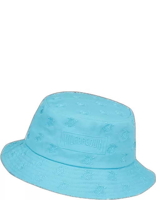 Embroidered Bucket Hat Turtles All Over - Hat - Boom - Blue
