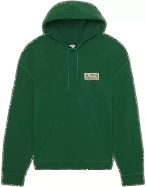 Men Cotton Hoodie Sweatshirt Solid - Vilebrequin X Highsnobiety - Sweater - Zboys - Green