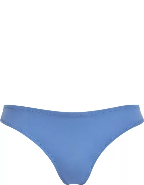 Women Midi Brief Bikini Bottom Solid - Swimming Trunk - Frise - Blue