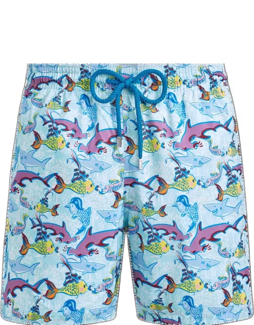 Men Ultra-light And Packable Swim Trunks French History - Swimming Trunk - Mahina - Blue