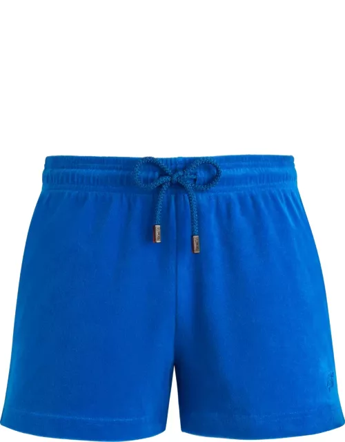 Women Terry Shorts Solid - Shorty - Fiora - Blue