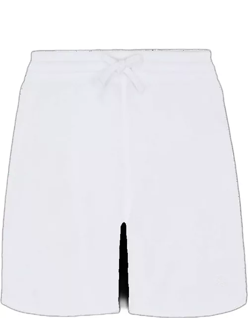 Women Terry Shorts Solid - Shorty - Fauna - White