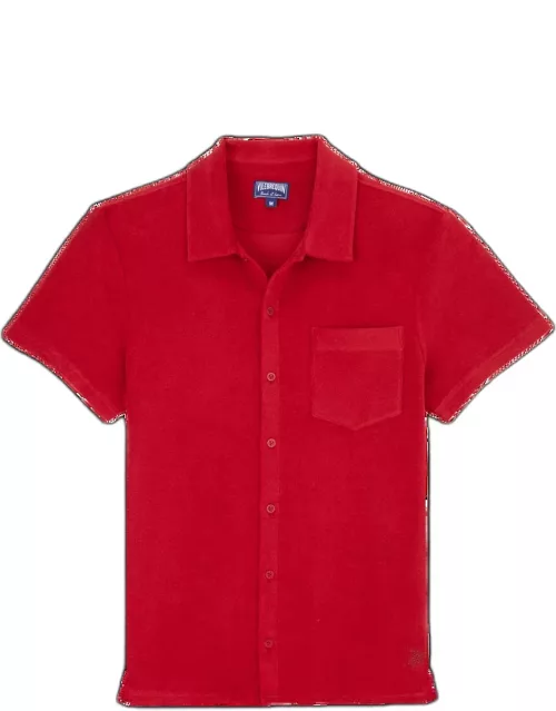 Unisex Terry Bowling Shirt Solid - Shirt - Charli - Red
