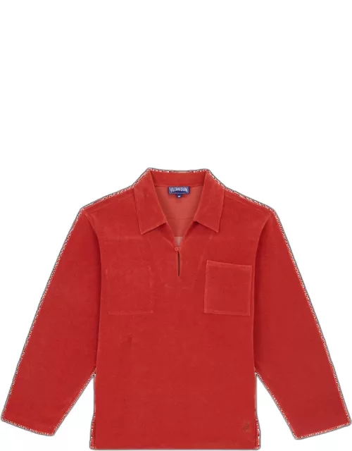 Men Linen Vareuse Solid - Shirt - Comores - Red
