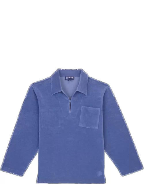 Men Linen Vareuse Solid - Shirt - Comores - Blue